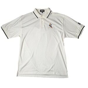 Vintage Ashworth Polo Shirt Mens L Michigan J. Frog WB36 Embroidered Made USA90s